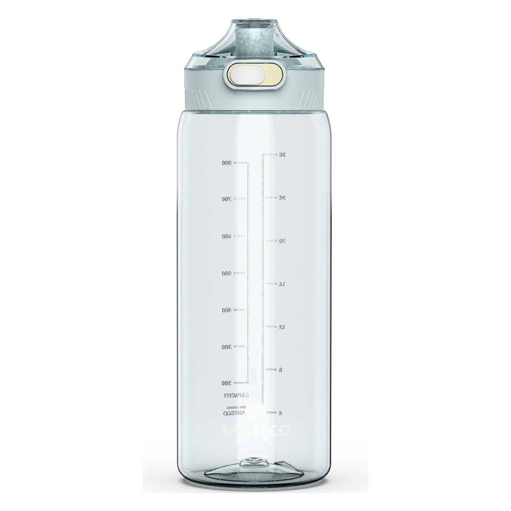 法國SANTECO-Ibiza Tritan冷水瓶1000ml 天空藍(水量刻度)